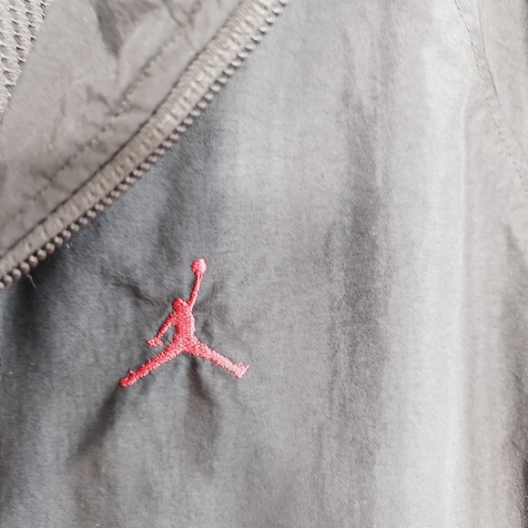 Vintage Michael Jordan Black Nylon Zipper Up Coat XXL Made In Philippines EUC - Picture 9 of 9